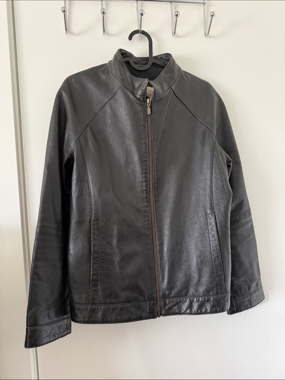 Classic Black Leather Jacket - Women